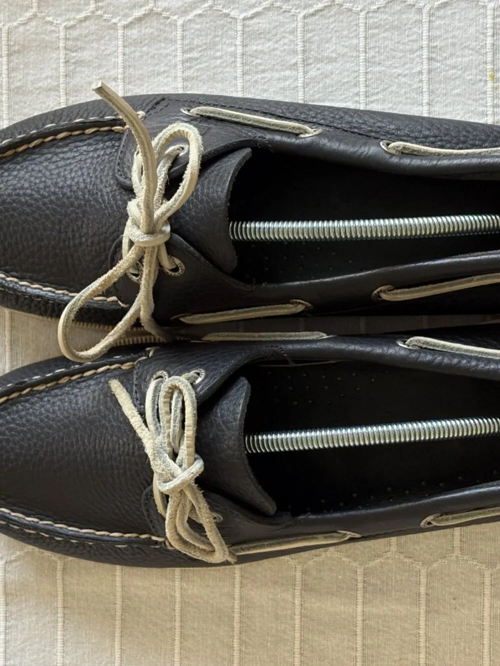 Sperry Authentic Original Boat Shoes 2 Eye Navy Leather Mens Size 9.5